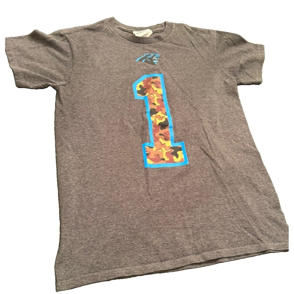 Cam Newton Camouflage #1 Carolina Panthers Youth Size Small Camo Number NFL